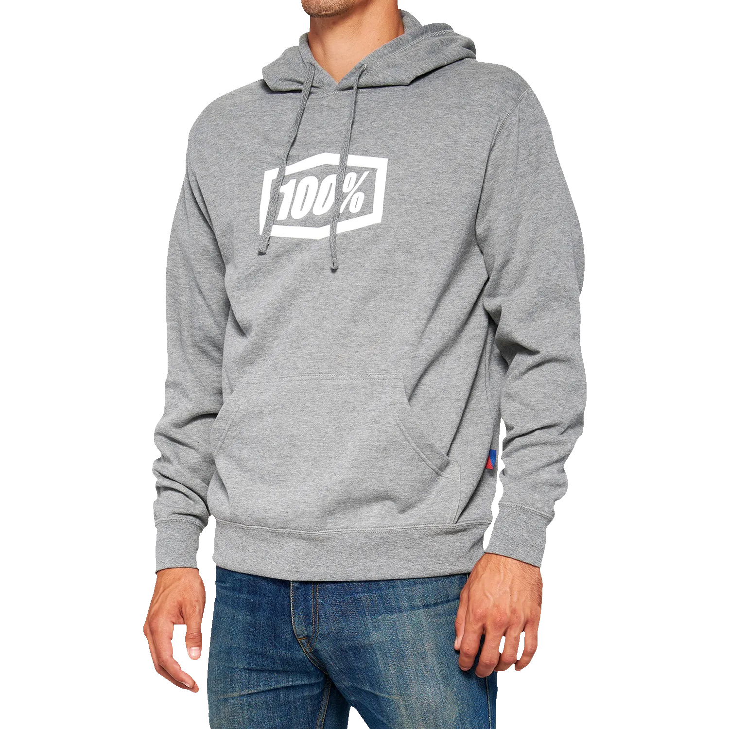 100% Icon Pullover Hoodie - Gray - Medium 20029-00016