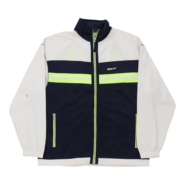1980's Arena Track Jacket - Large Block Colour Polyester