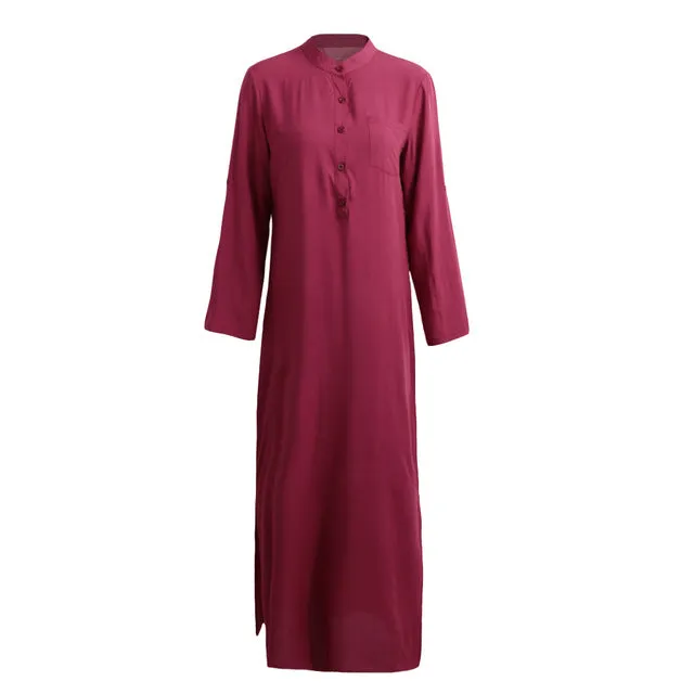 5XL Plus Size Vestidos 2018 Spring Fashion Women Sexy Casual Shirt Dress Long Sleeve Deep V Neck Split Solid Long Maxi Dress