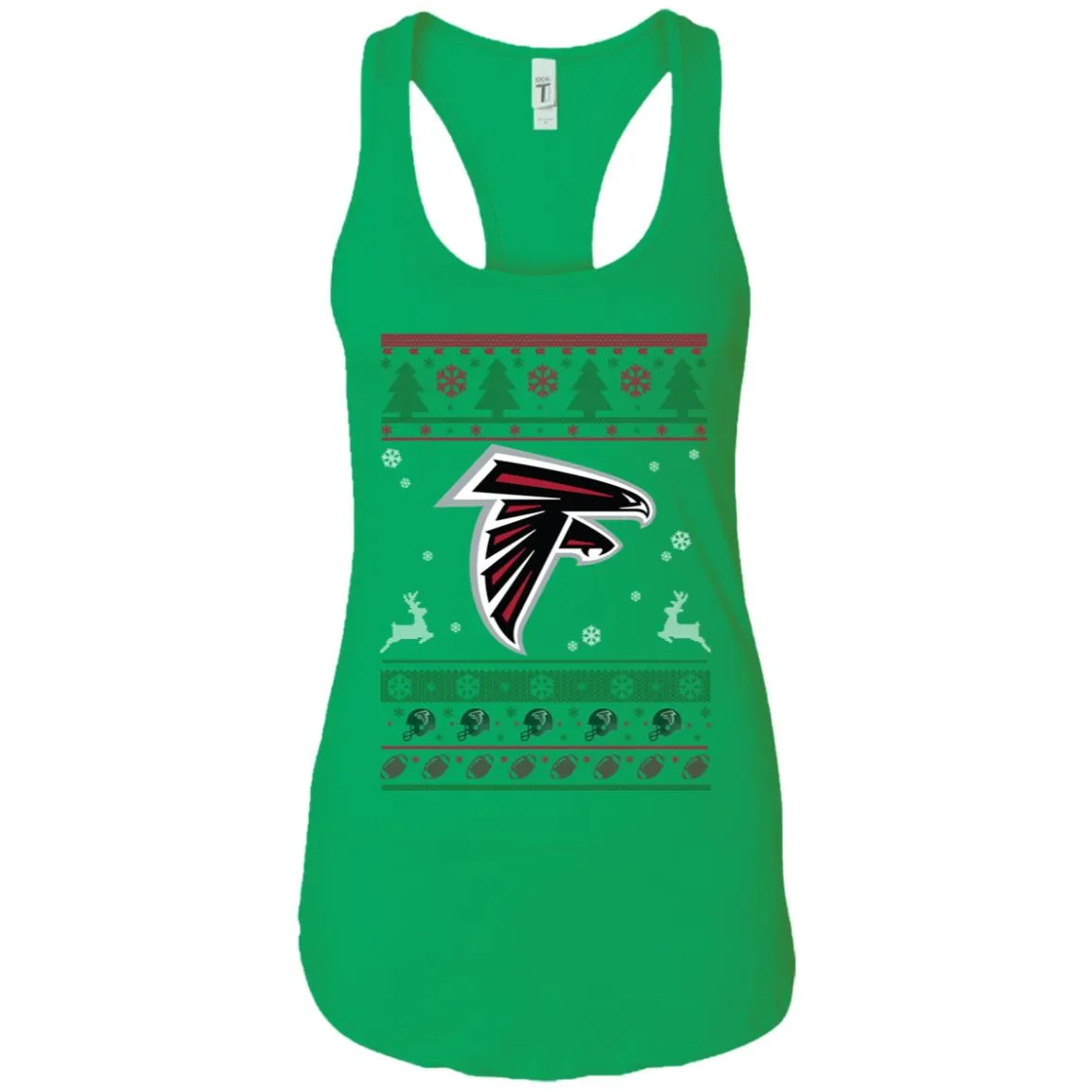 Atlanta Falcons Logo Football Teams Ugly Christmas Sweater Women Tank