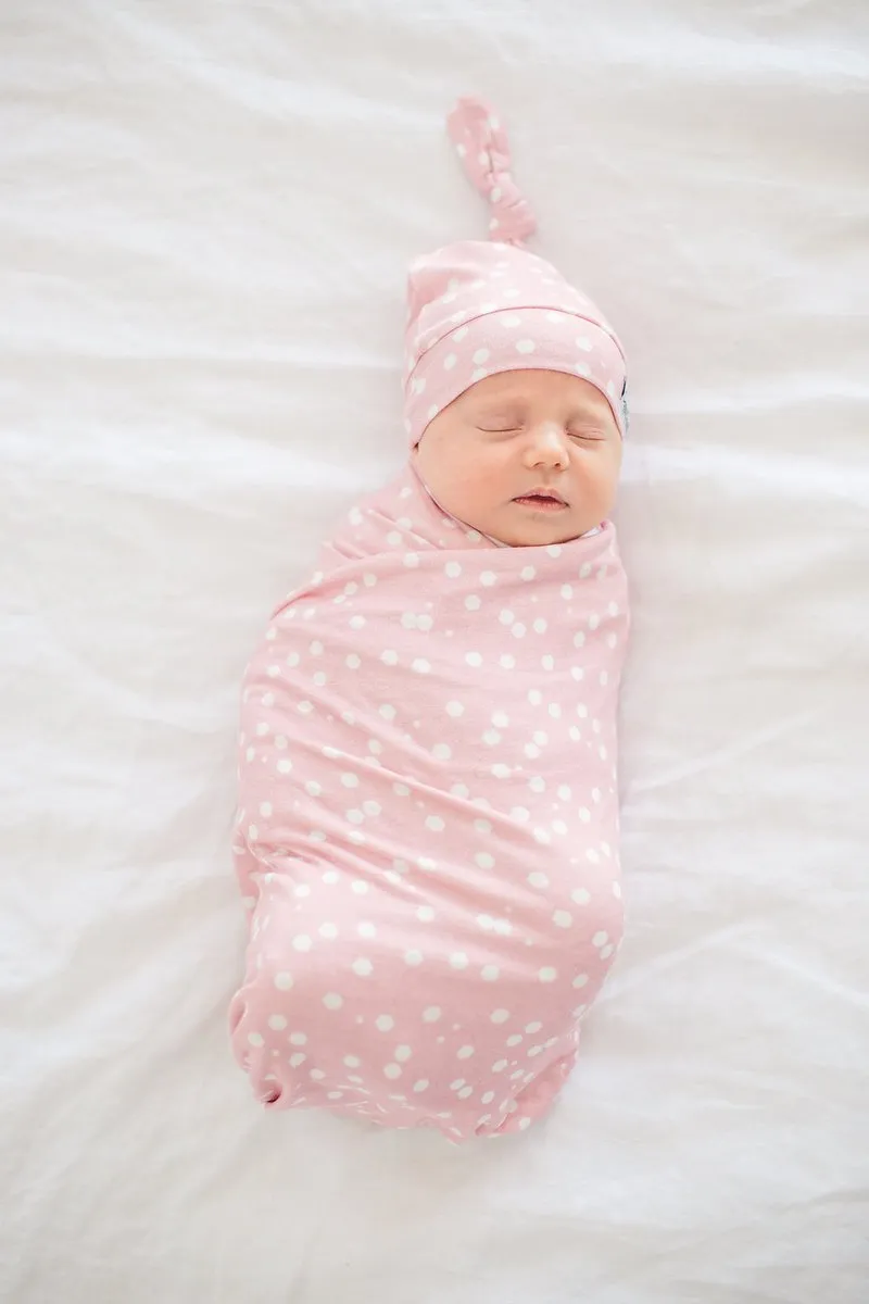 Baby Top Knot Hat | Pink Dot
