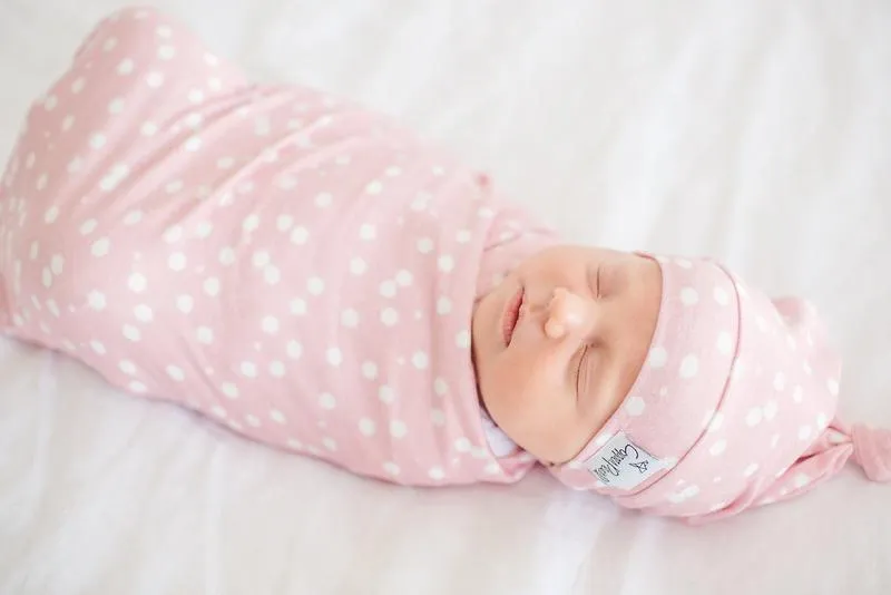 Baby Top Knot Hat | Pink Dot