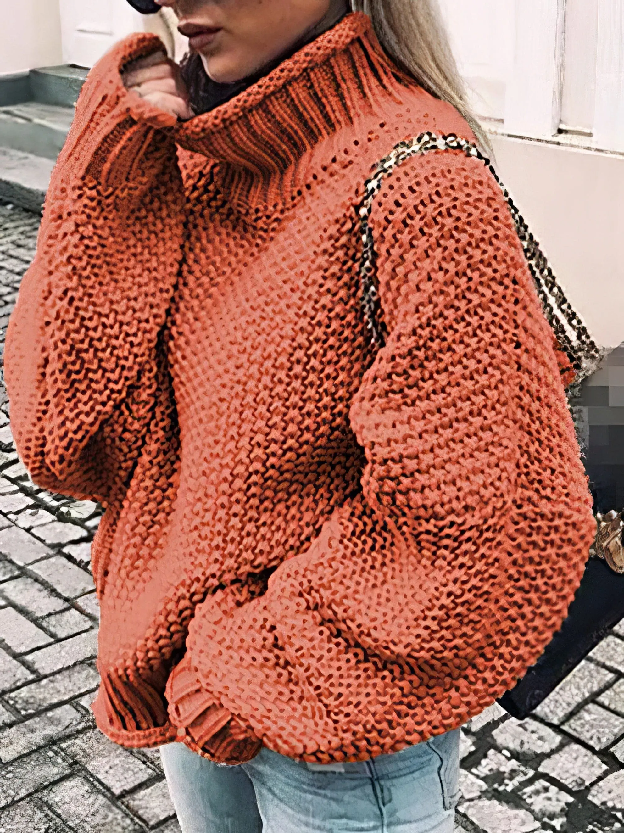 Batwing Sleeve Turtleneck Top