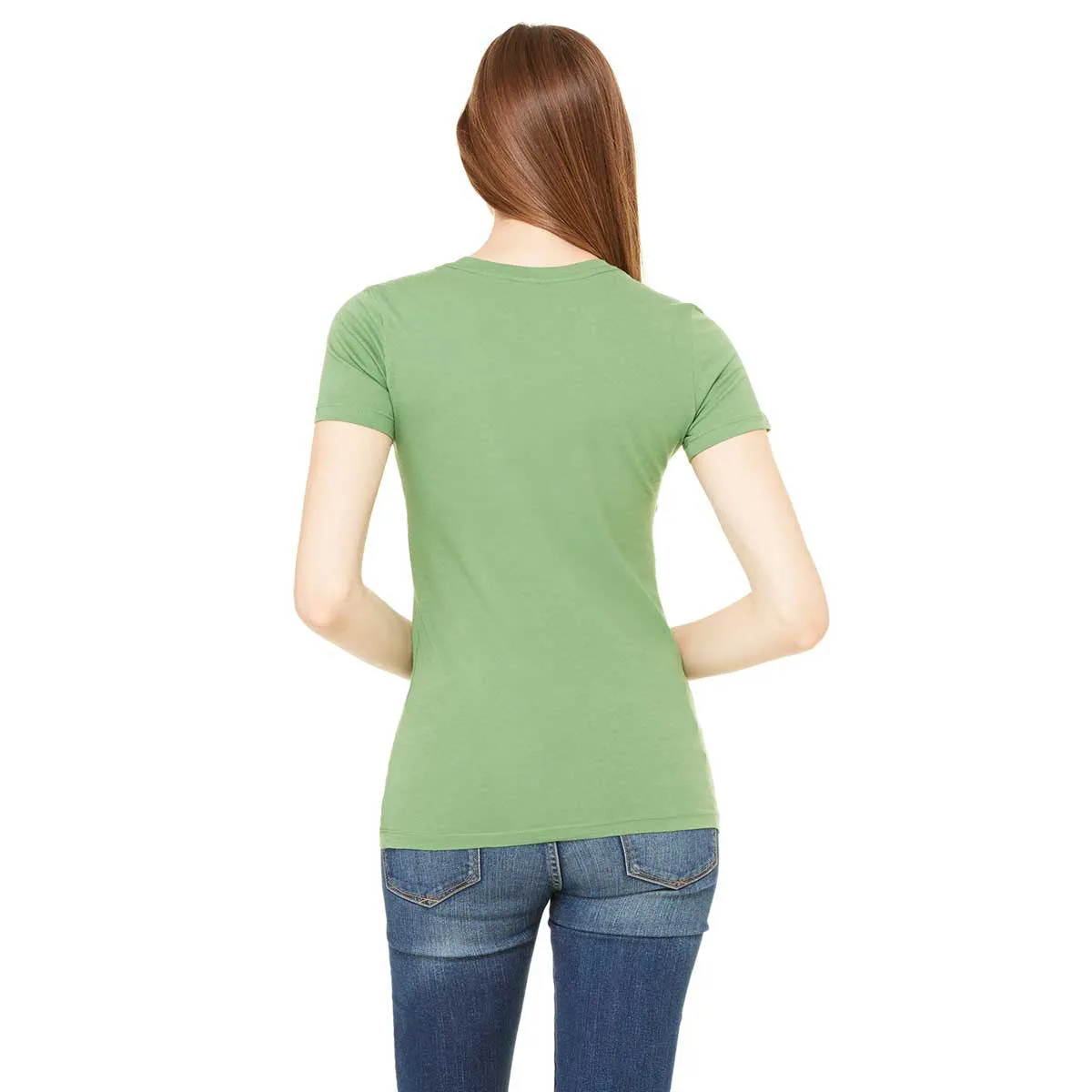 Bella   Canvas Women's Heather Green Jersey Short-Sleeve T-Shirt