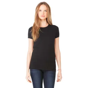 Bella   Canvas Women's Solid Black Triblend Short-Sleeve T-Shirt
