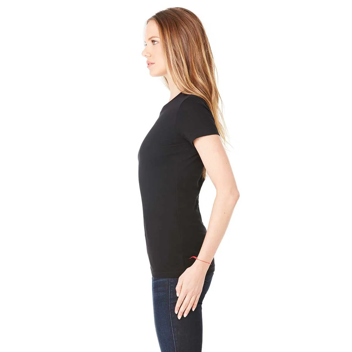 Bella   Canvas Women's Solid Black Triblend Short-Sleeve T-Shirt