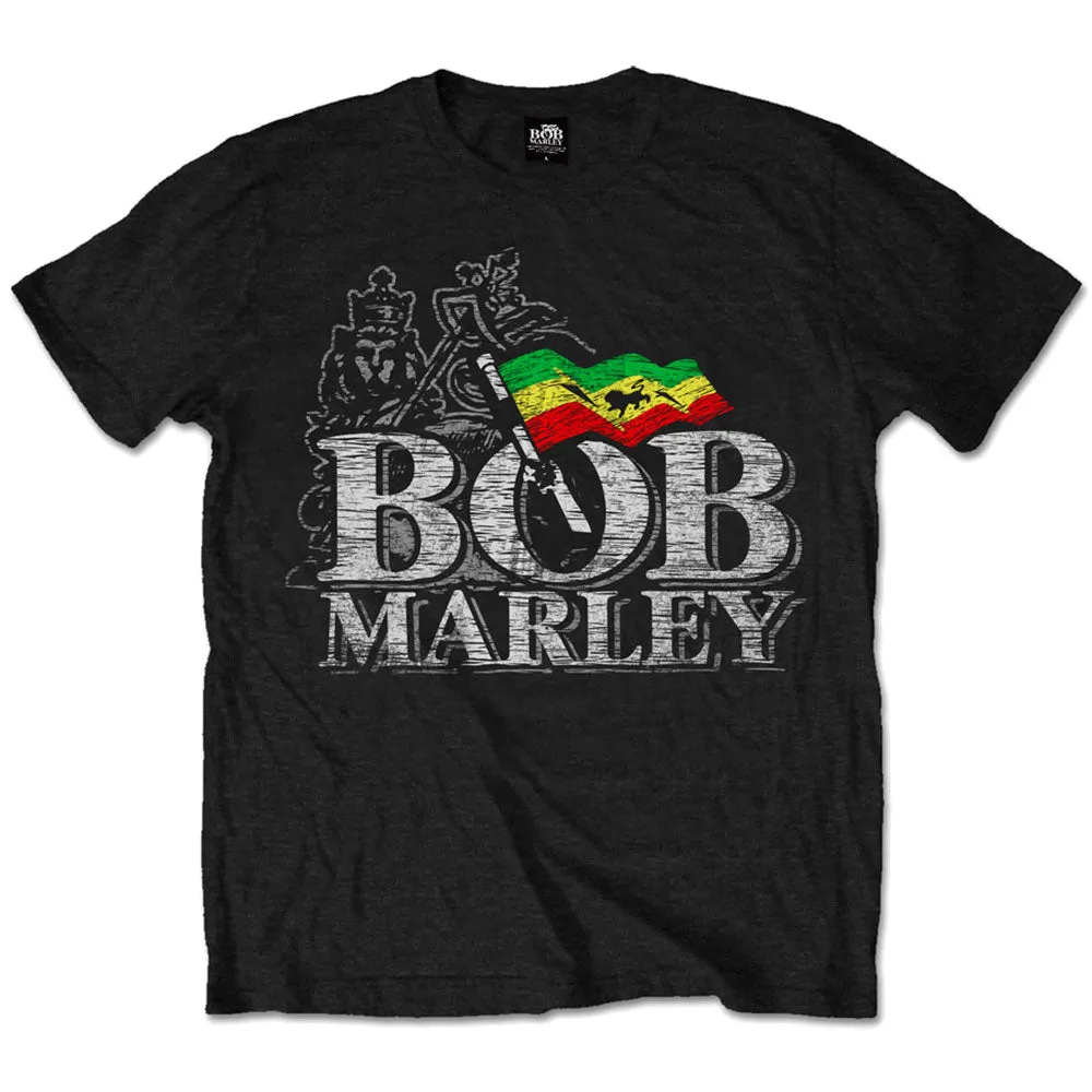 Bob Marley | Official Band T-Shirt | Distressed Logo