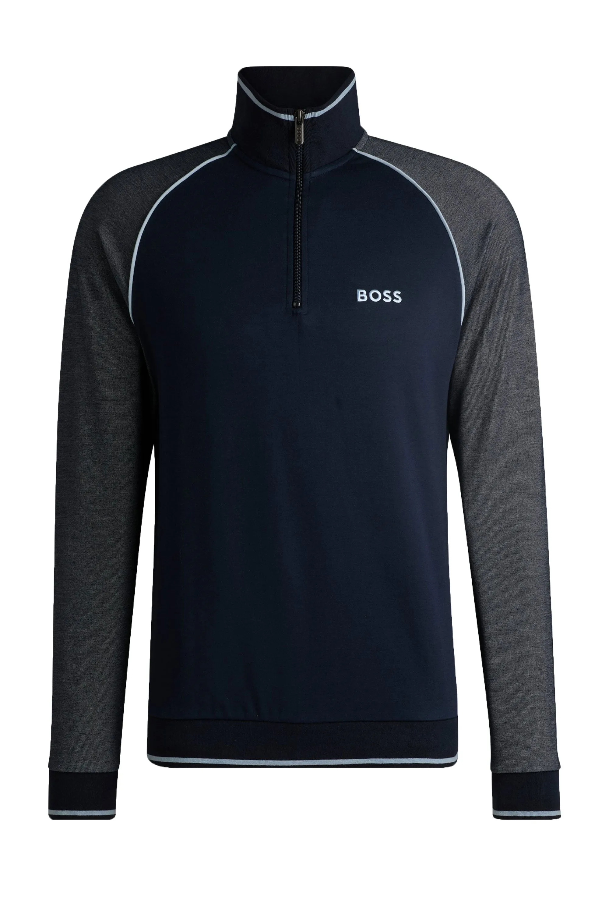 Boss Quarter Zip Track Suit Jacket Dark Blue