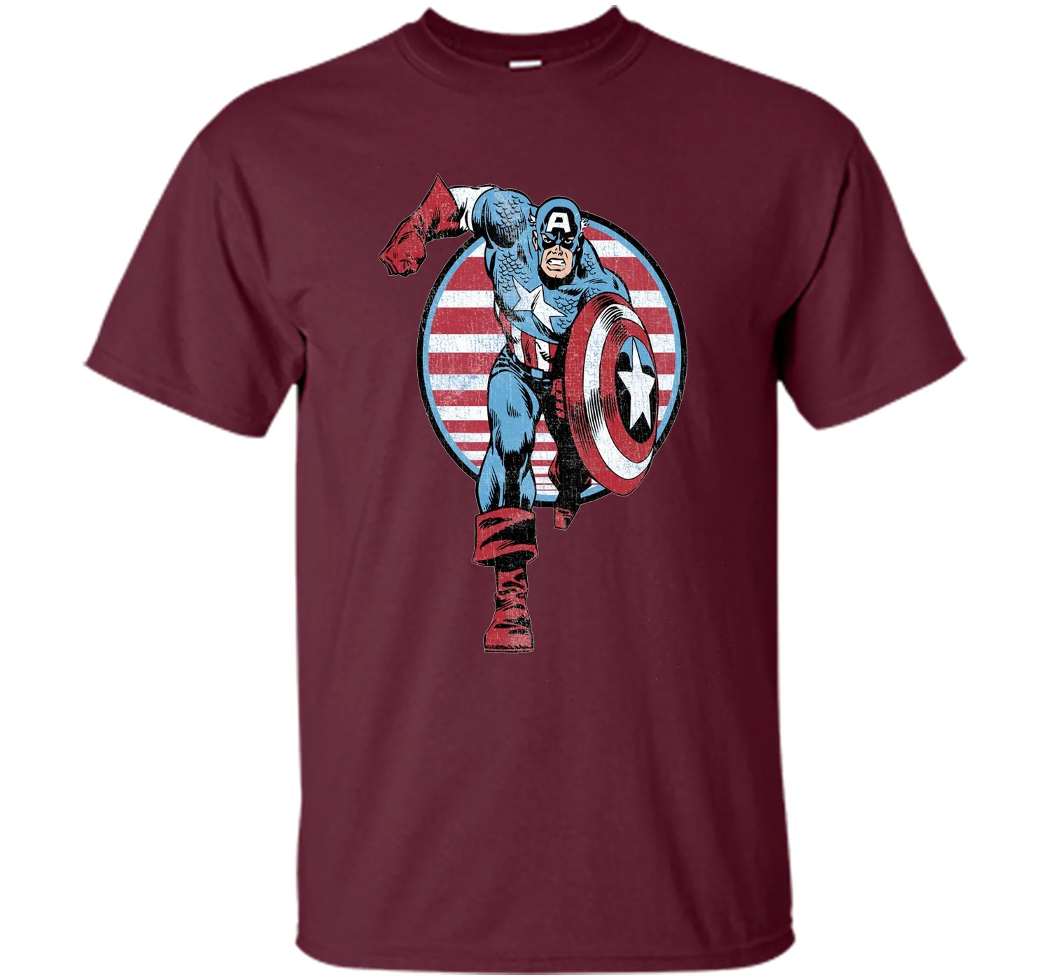 Captain America Charge Graphic T-Shirt