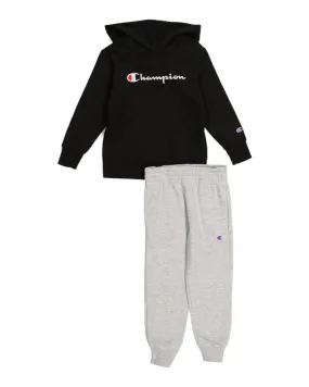 Champion Little Boy 2pc Signature Fleece Hoodie And Jogger Set