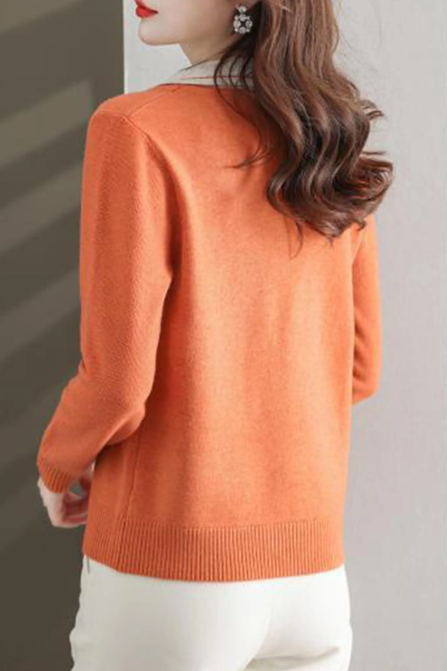 Collar Shirt V-Neck Patchwork Blouse Top