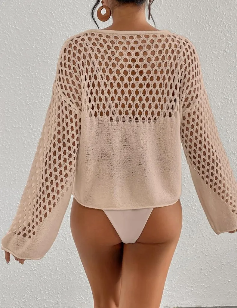 Crochet Swim Cover Up Women Vacation Summer