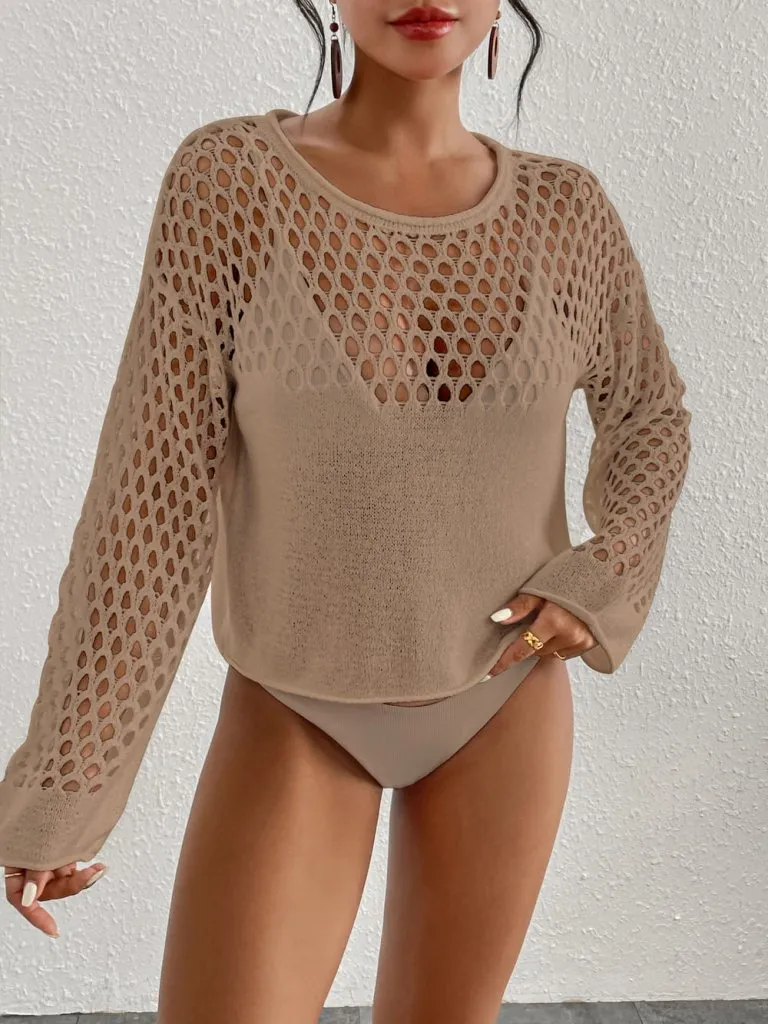 Crochet Swim Cover Up Women Vacation Summer