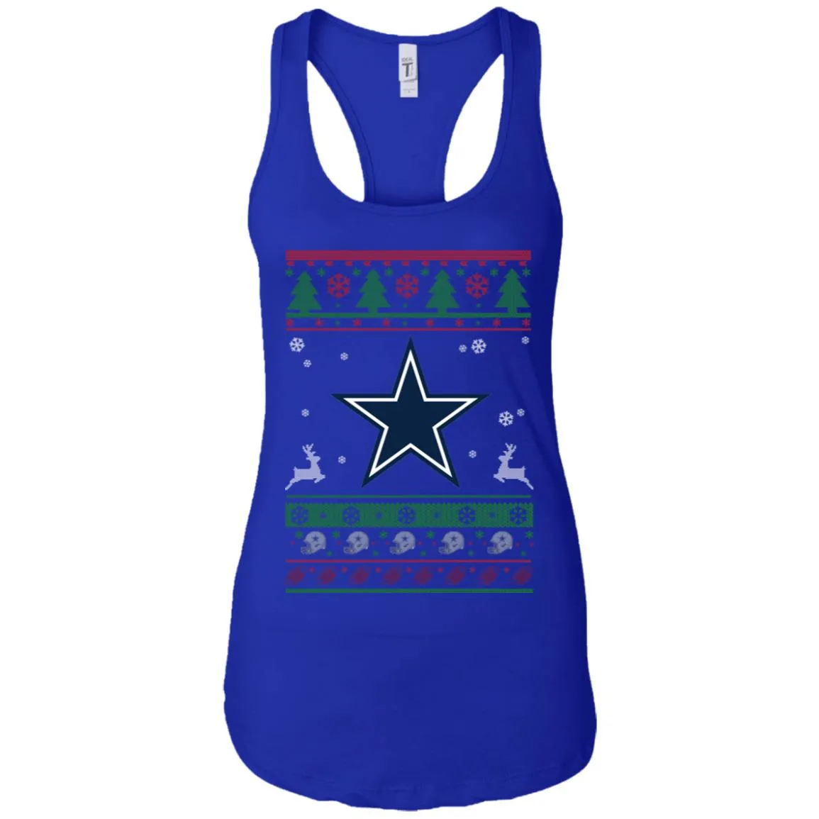 Dallas Cowboys Logo Football Teams Ugly Christmas Sweater Women Tank