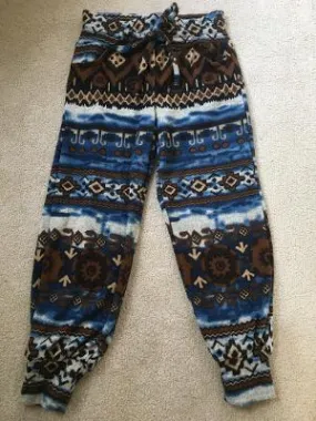 Denim tribal  smush Track pocket pant