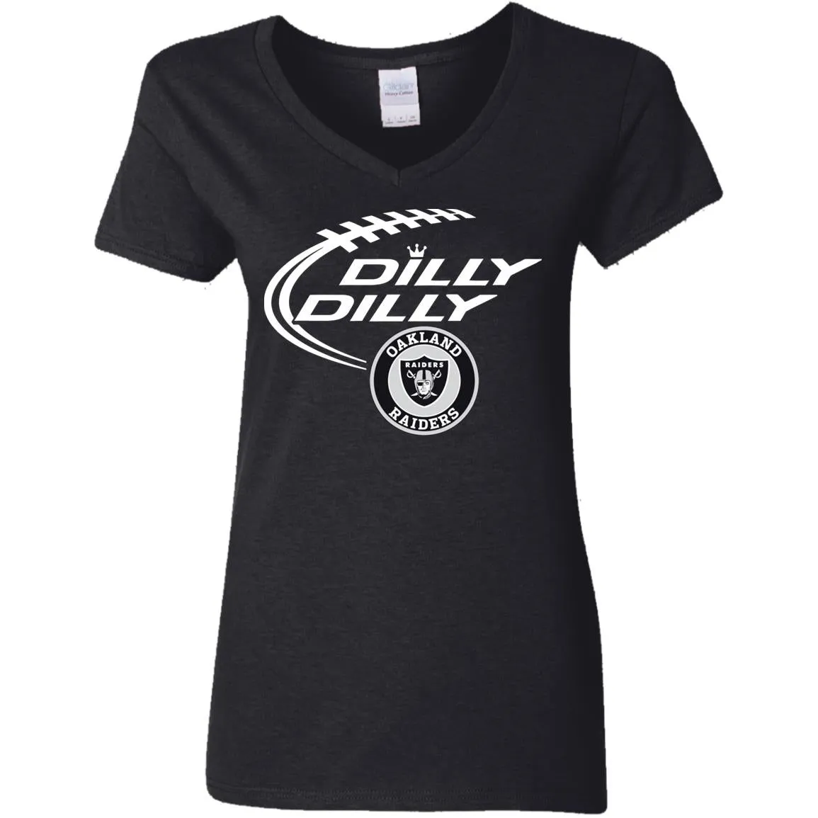 Dilly Dilly Oakland Raiders Nfl Football Women V-Neck T-Shirt