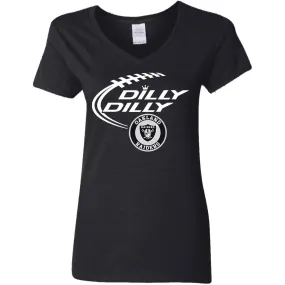 Dilly Dilly Oakland Raiders Nfl Football Women V-Neck T-Shirt