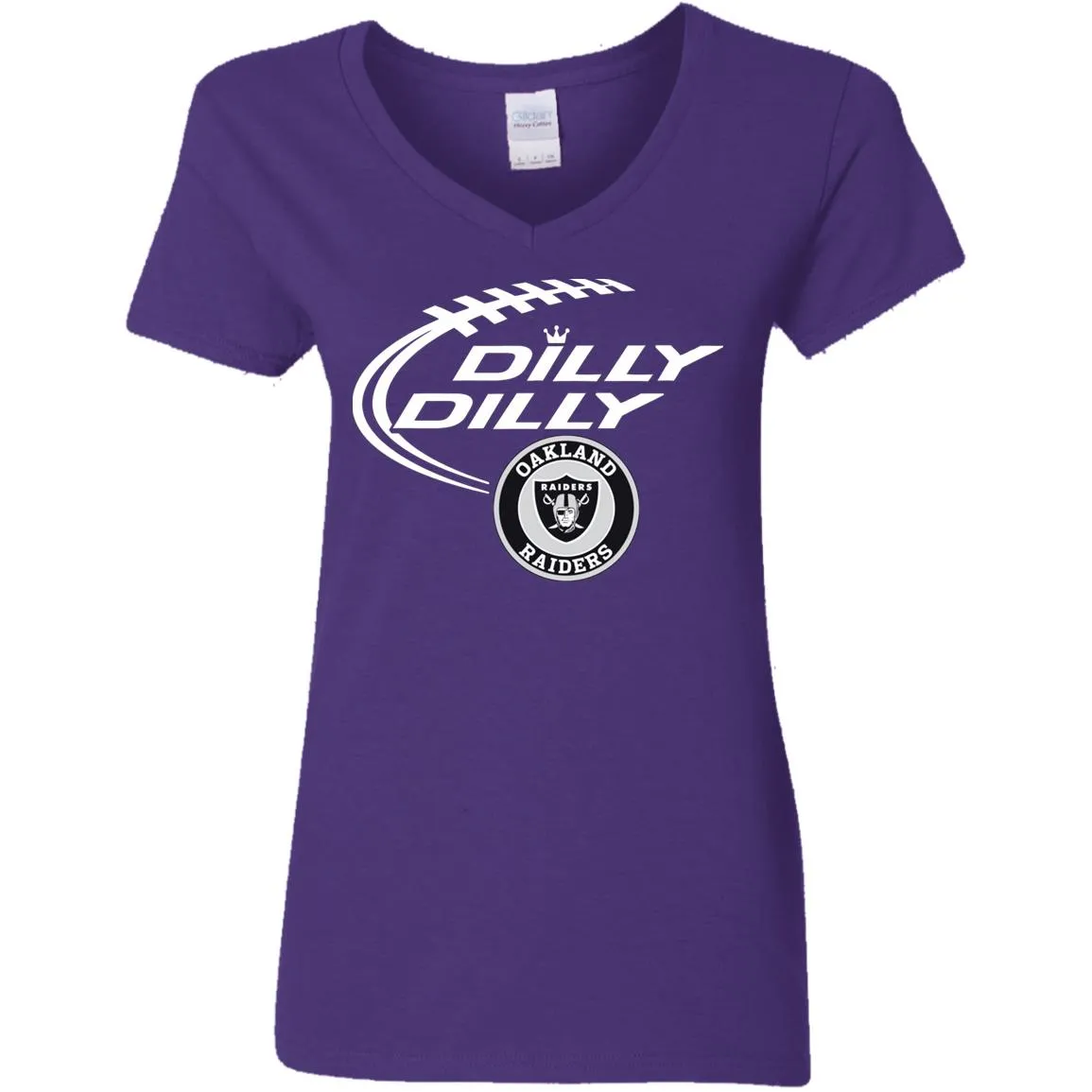 Dilly Dilly Oakland Raiders Nfl Football Women V-Neck T-Shirt