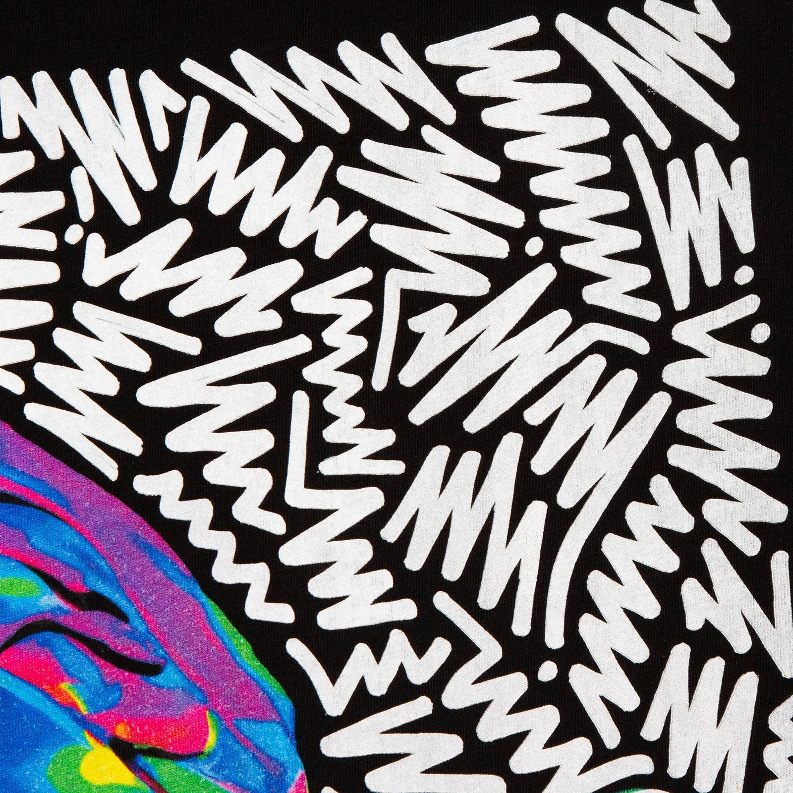 Doodle Dove Front Print - Tshirt - Black