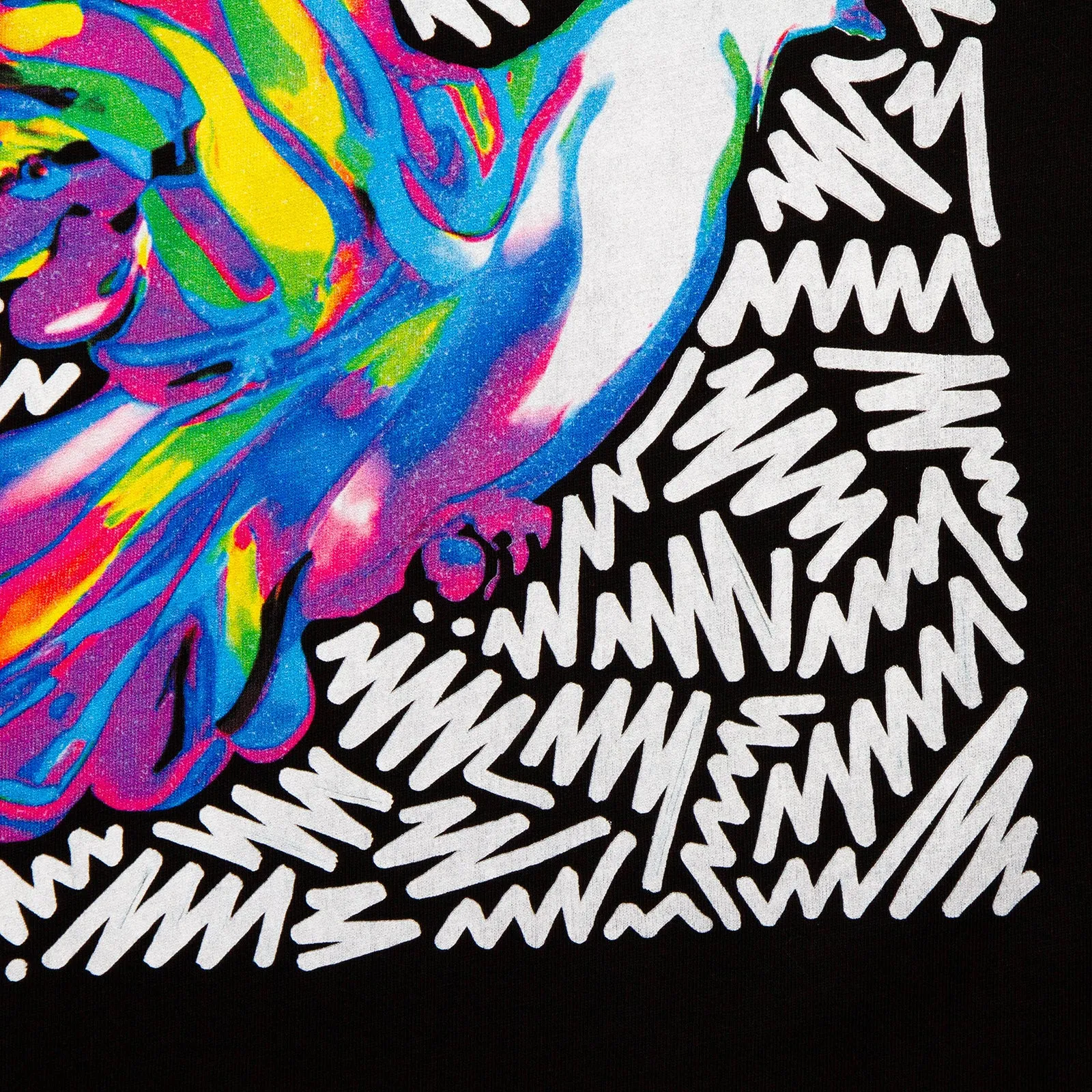 Doodle Dove Front Print - Tshirt - Black