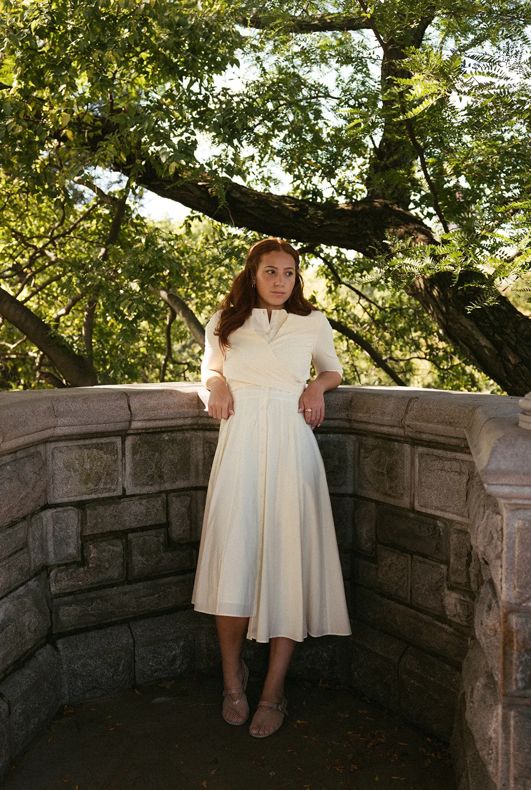 dress midi over wrap - peach
