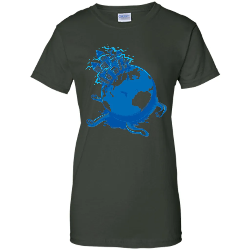 Dying planet-Cartoon graphic T-Shirt