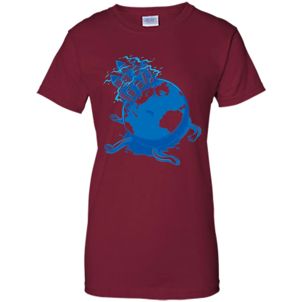 Dying planet-Cartoon graphic T-Shirt