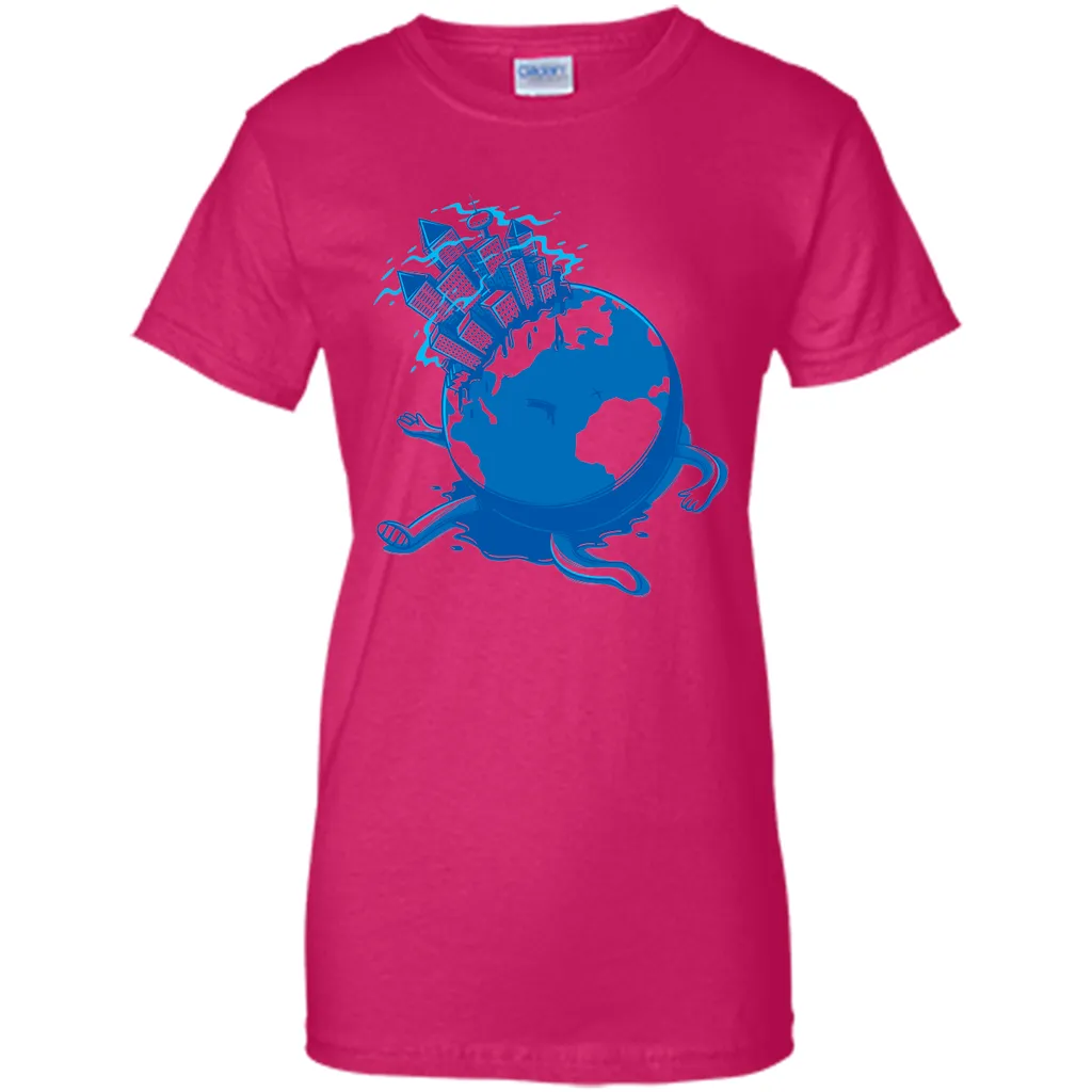 Dying planet-Cartoon graphic T-Shirt