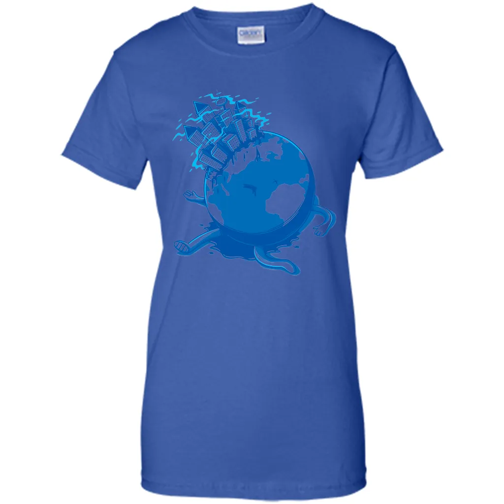Dying planet-Cartoon graphic T-Shirt