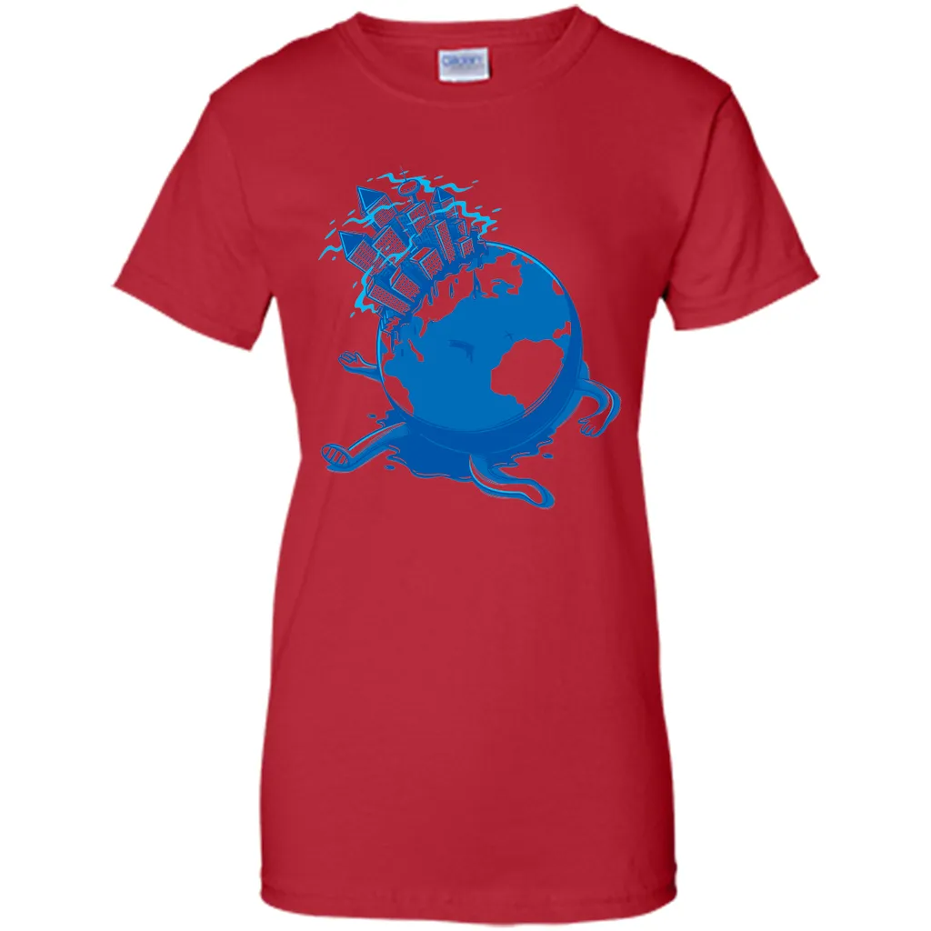 Dying planet-Cartoon graphic T-Shirt