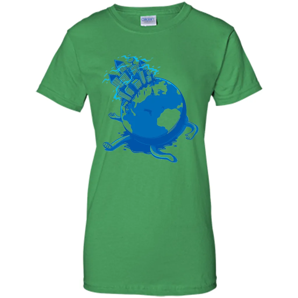 Dying planet-Cartoon graphic T-Shirt