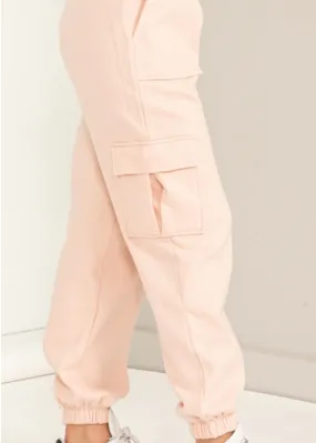fleece cargo jogger
