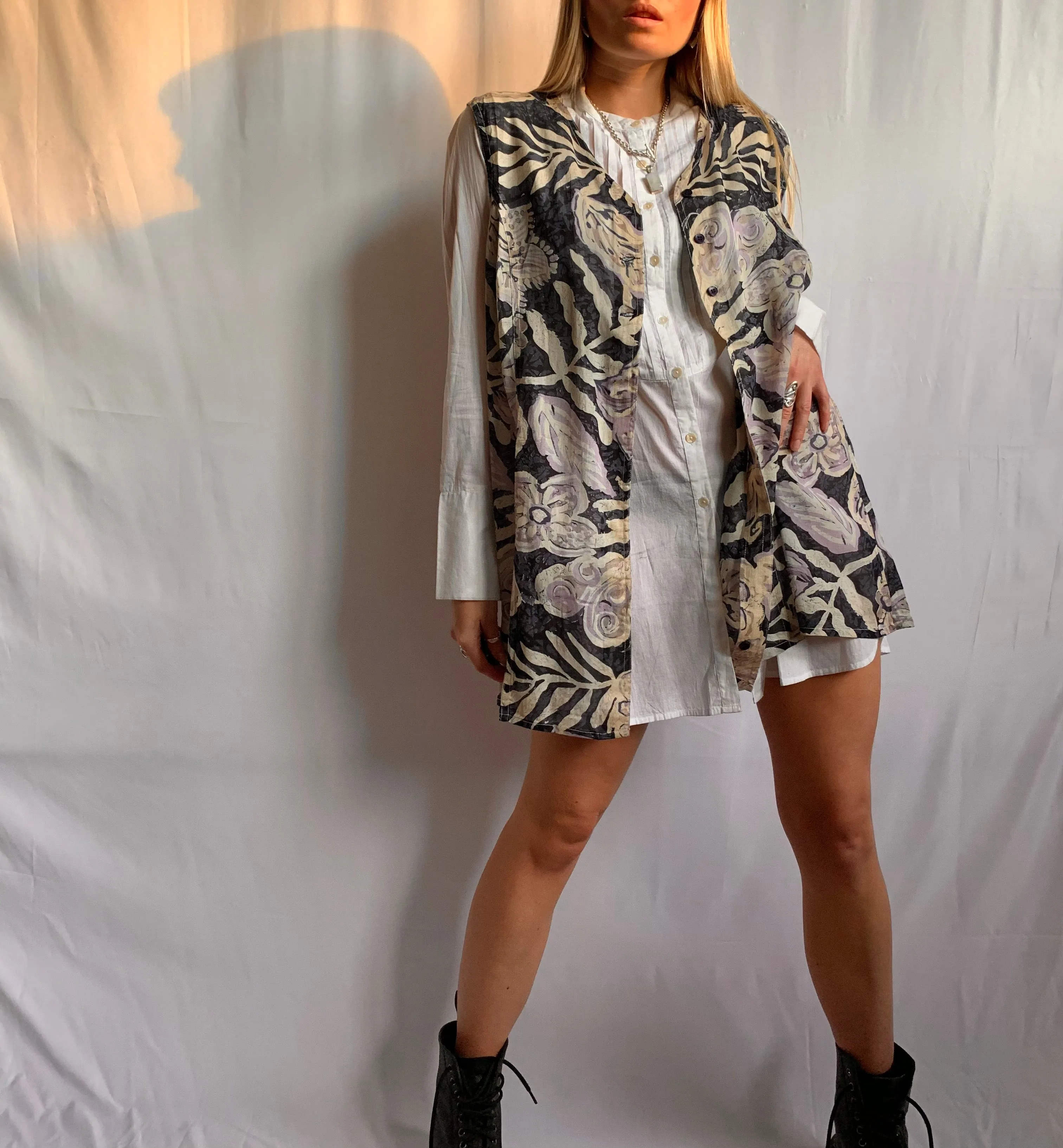 Floral Chiffon Overcoat