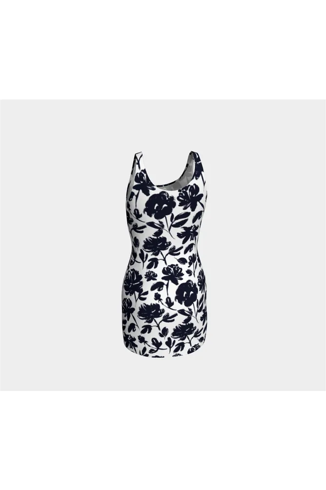 Floral Silhouette Bodycon Dress
