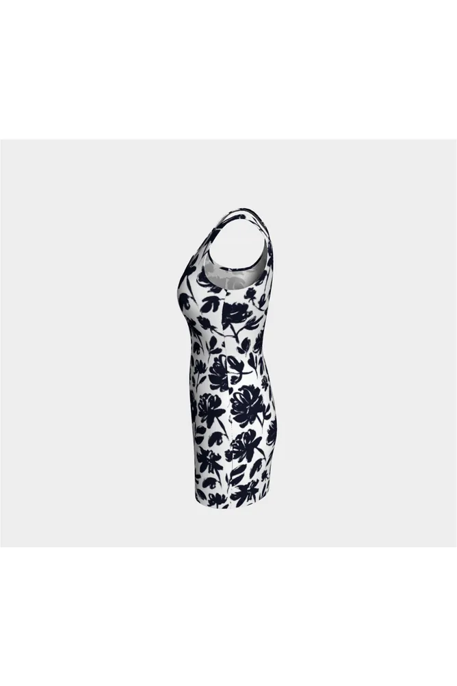 Floral Silhouette Bodycon Dress