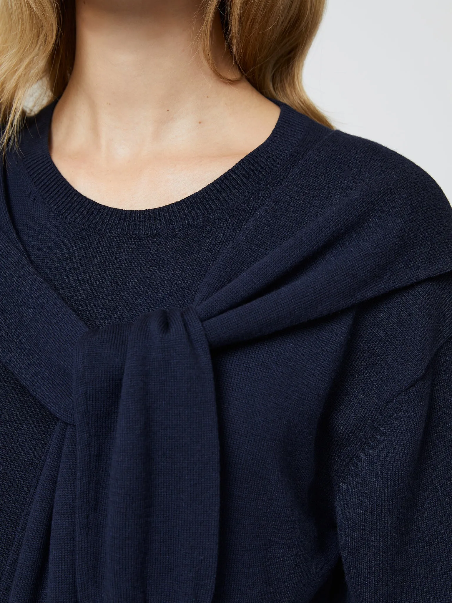 French Connection Cashmere Blend Tie Sweater