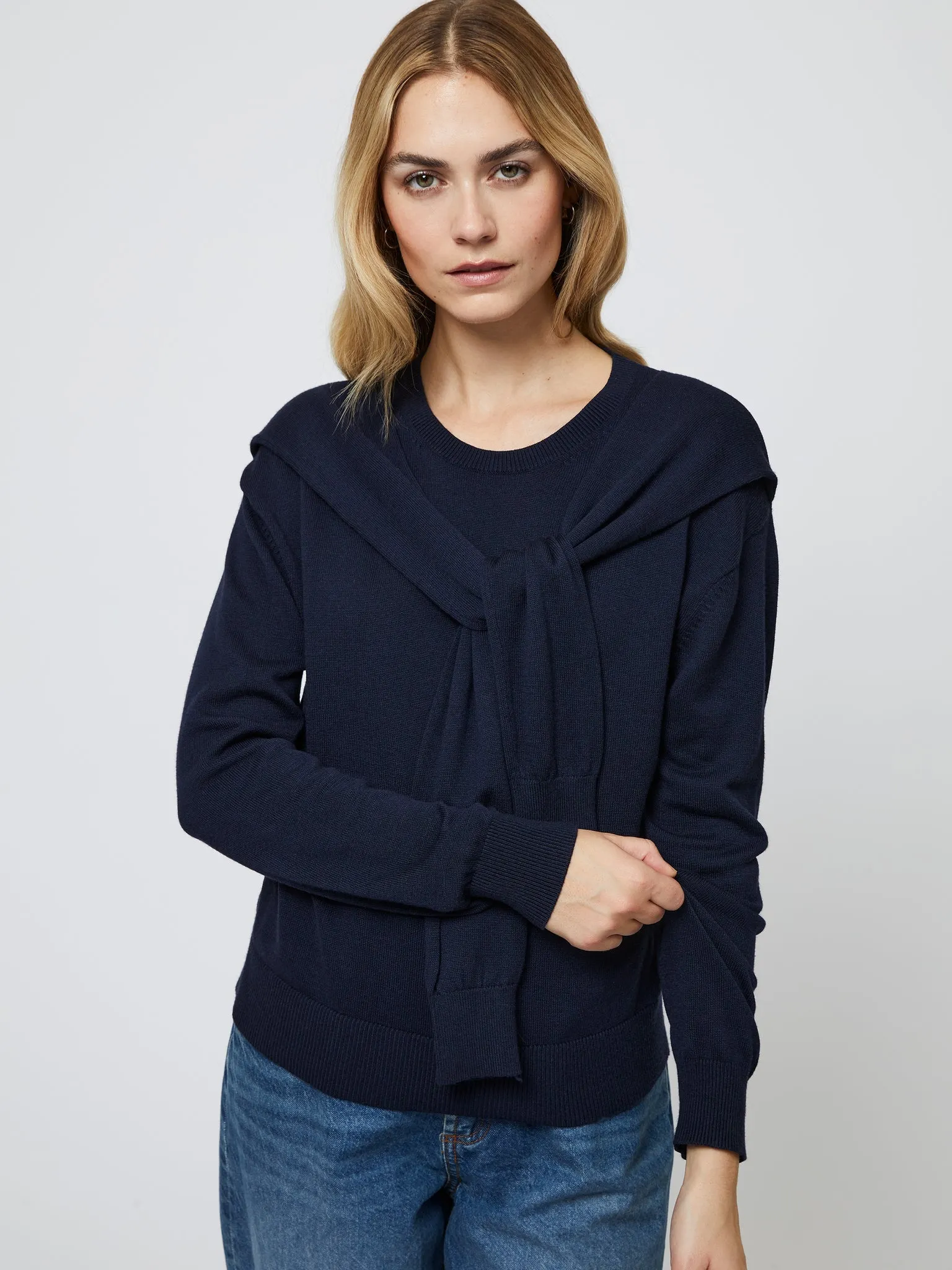 French Connection Cashmere Blend Tie Sweater