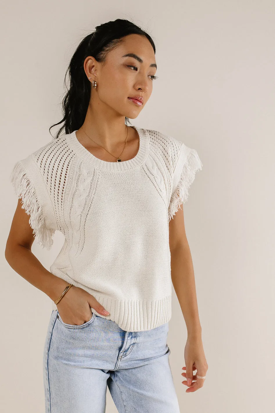 Fringe Detail Sweater Top - FINAL SALE