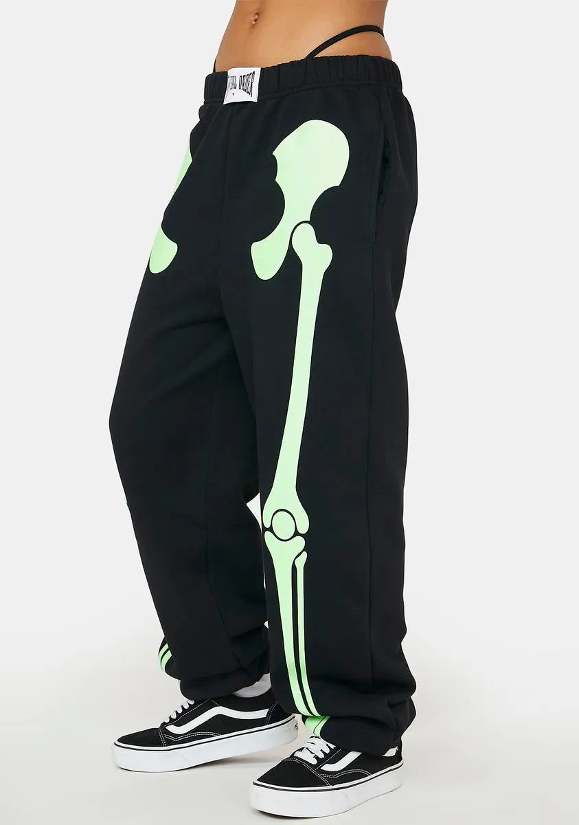 Glitter Skeleton Joggers