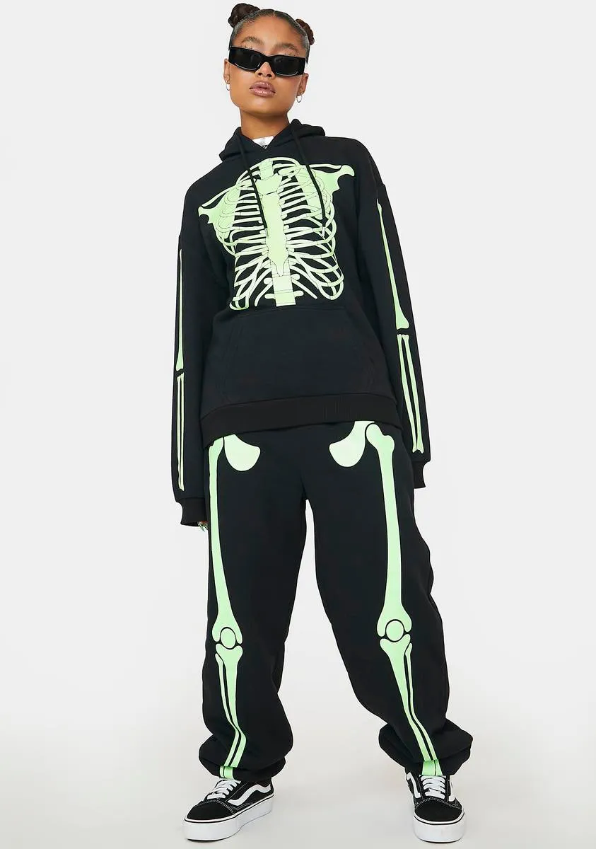 Glitter Skeleton Joggers