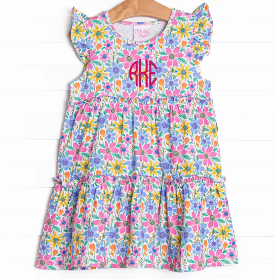 Groovy Garden Dress, Purple