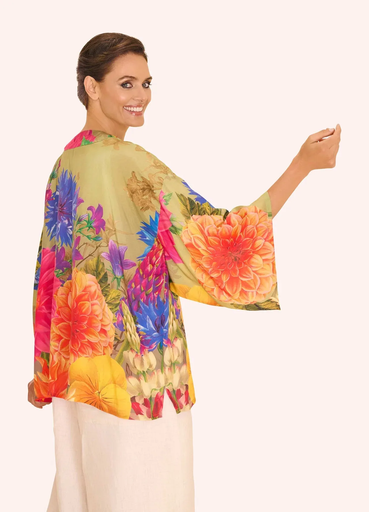Kimono Jacket by Powder UK in Bountiful Blooms