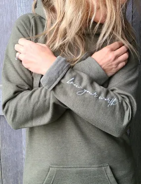Know your worth Long Hooded Pullover