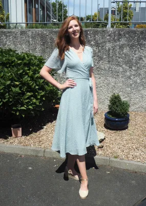 Light Blue Wrap Dress