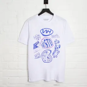 Liquid Logo Front Print - Tshirt - White