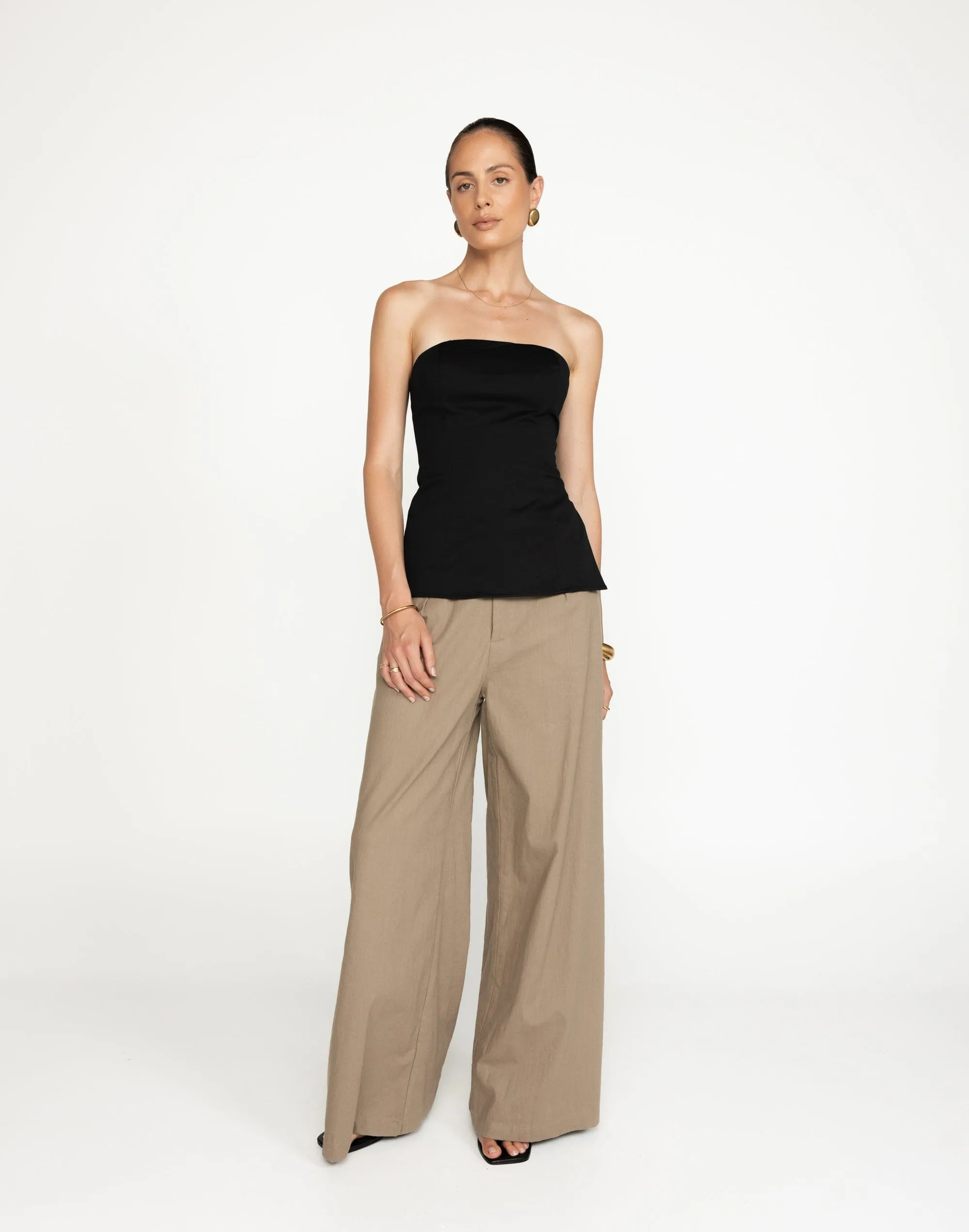 Madelaine Strapless Top (Black)