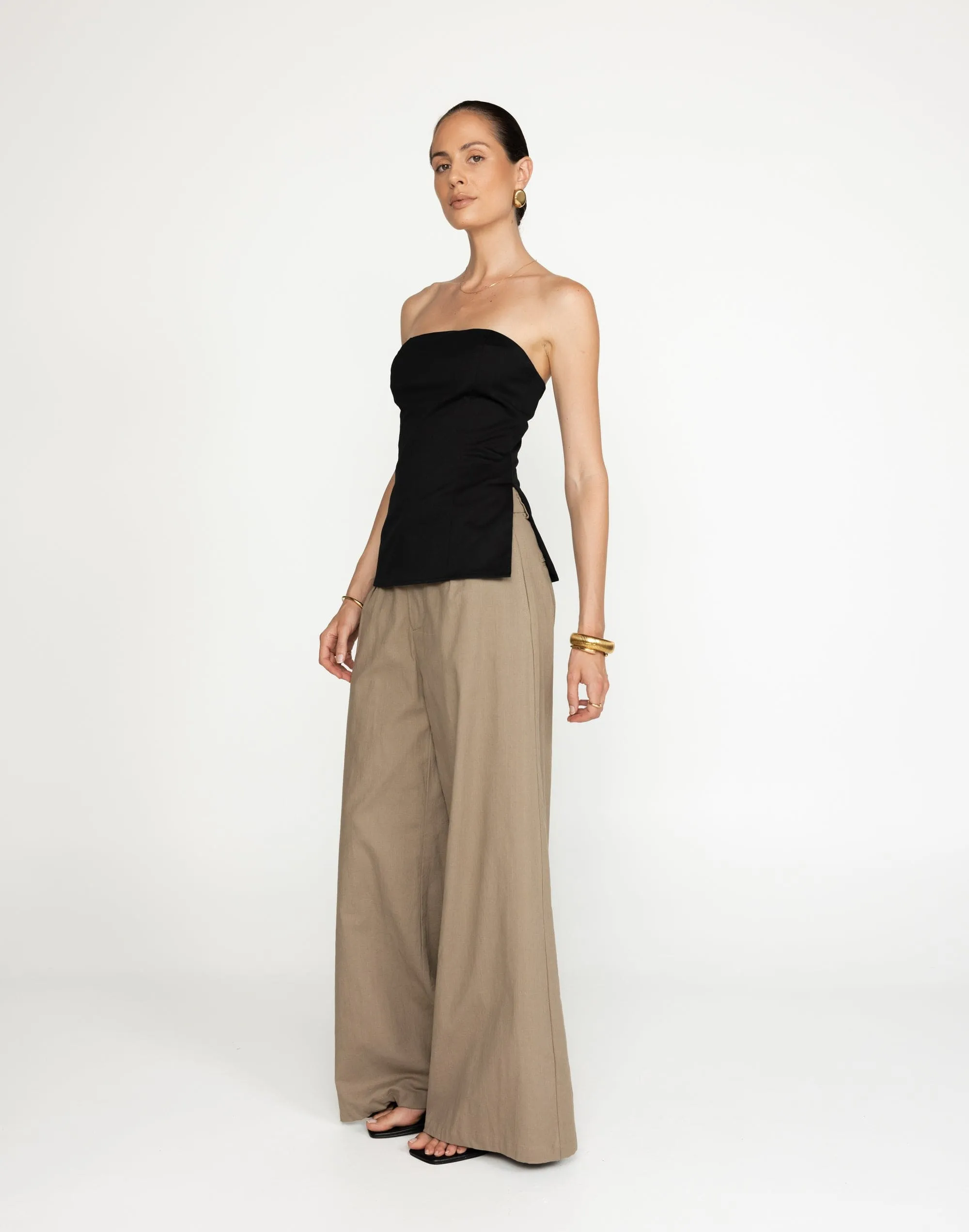 Madelaine Strapless Top (Black)