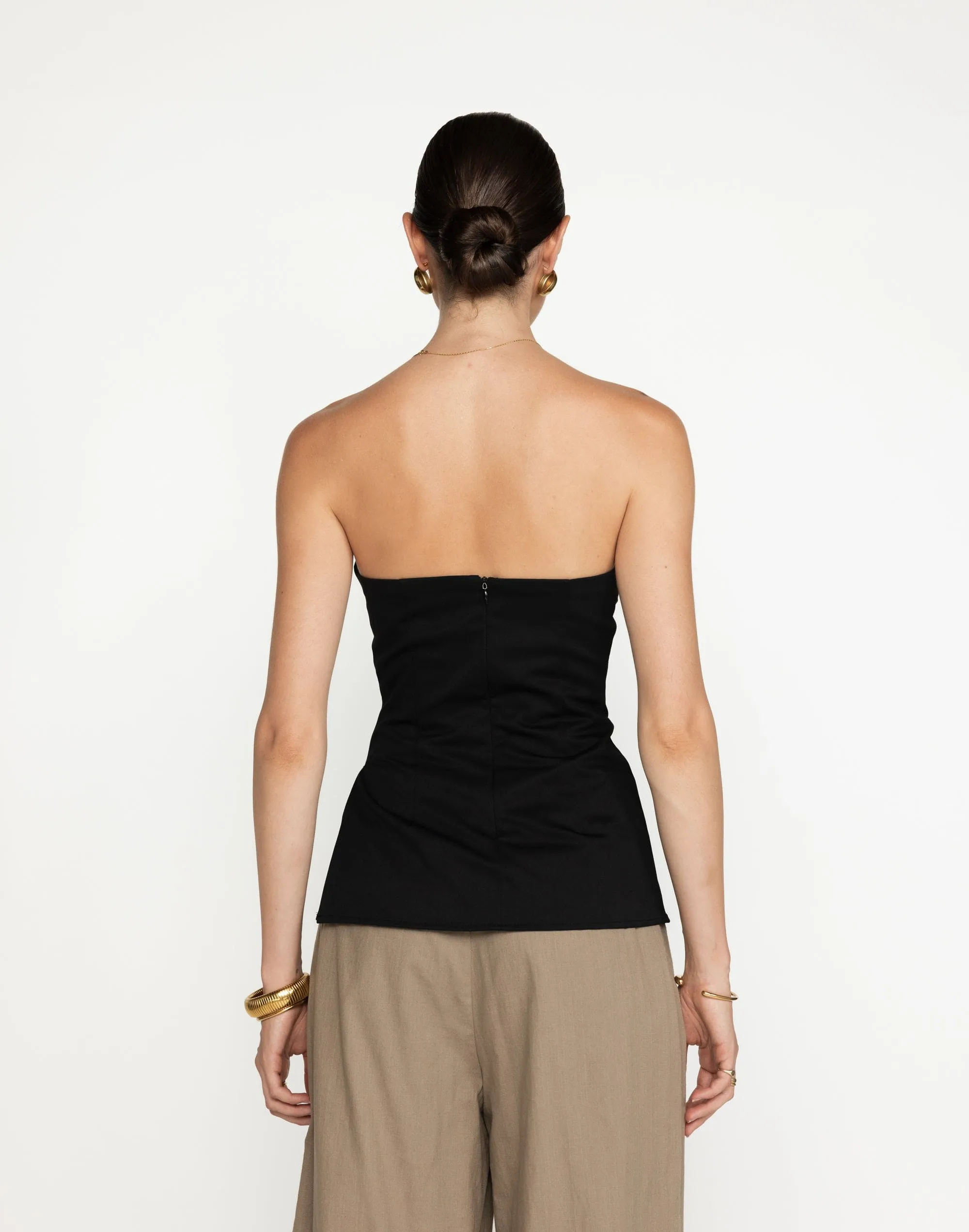 Madelaine Strapless Top (Black)