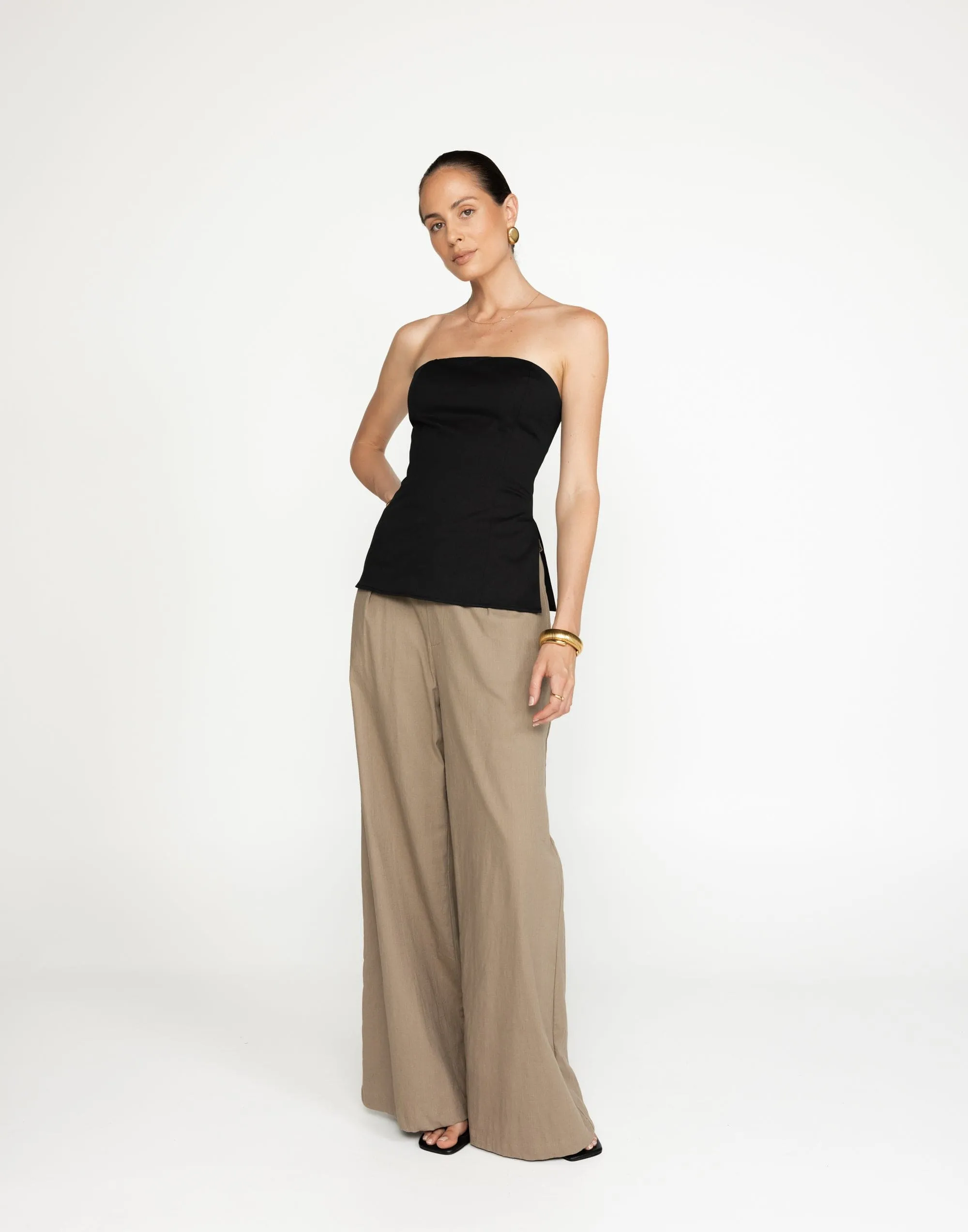 Madelaine Strapless Top (Black)