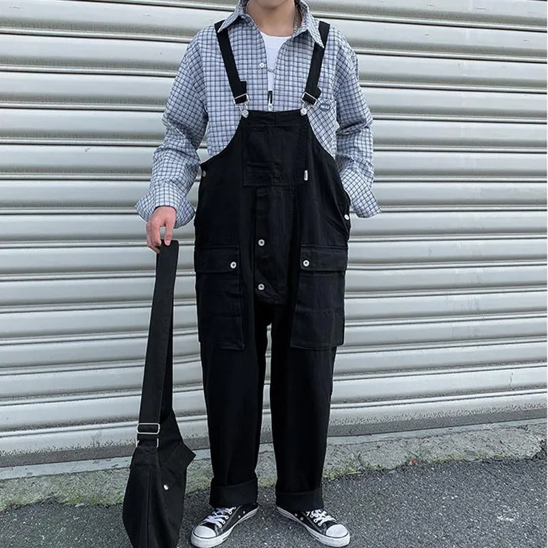 Men's Loose Stitching Cargo Overalls 34468121Y
